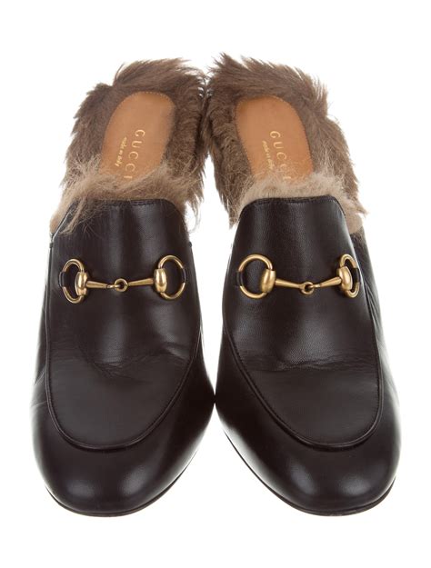 gucci princetown mule fur|gucci fur mules heels.